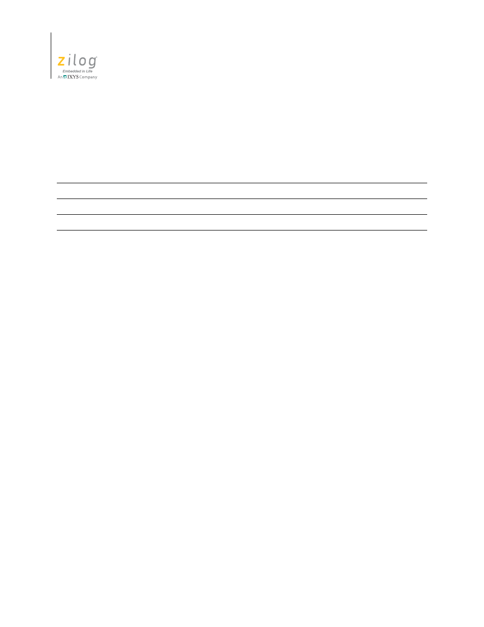 Table 11, Default storage specifiers, Space specifier on structure and union members | Zilog ZUSBOPTS User Manual | Page 188 / 520