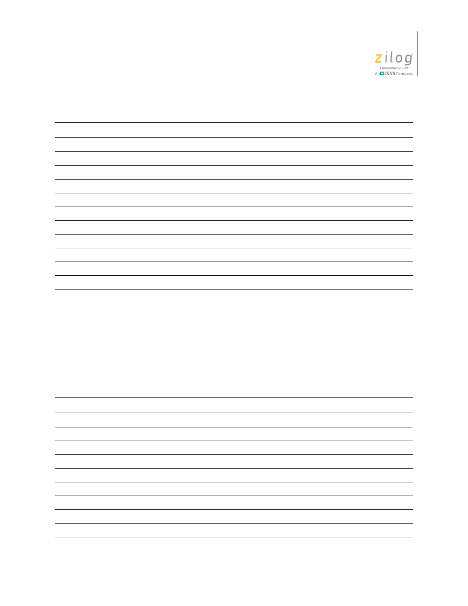 Linker symbols, Table 17 | Zilog ZUSBOPTS User Manual | Page 219 / 520