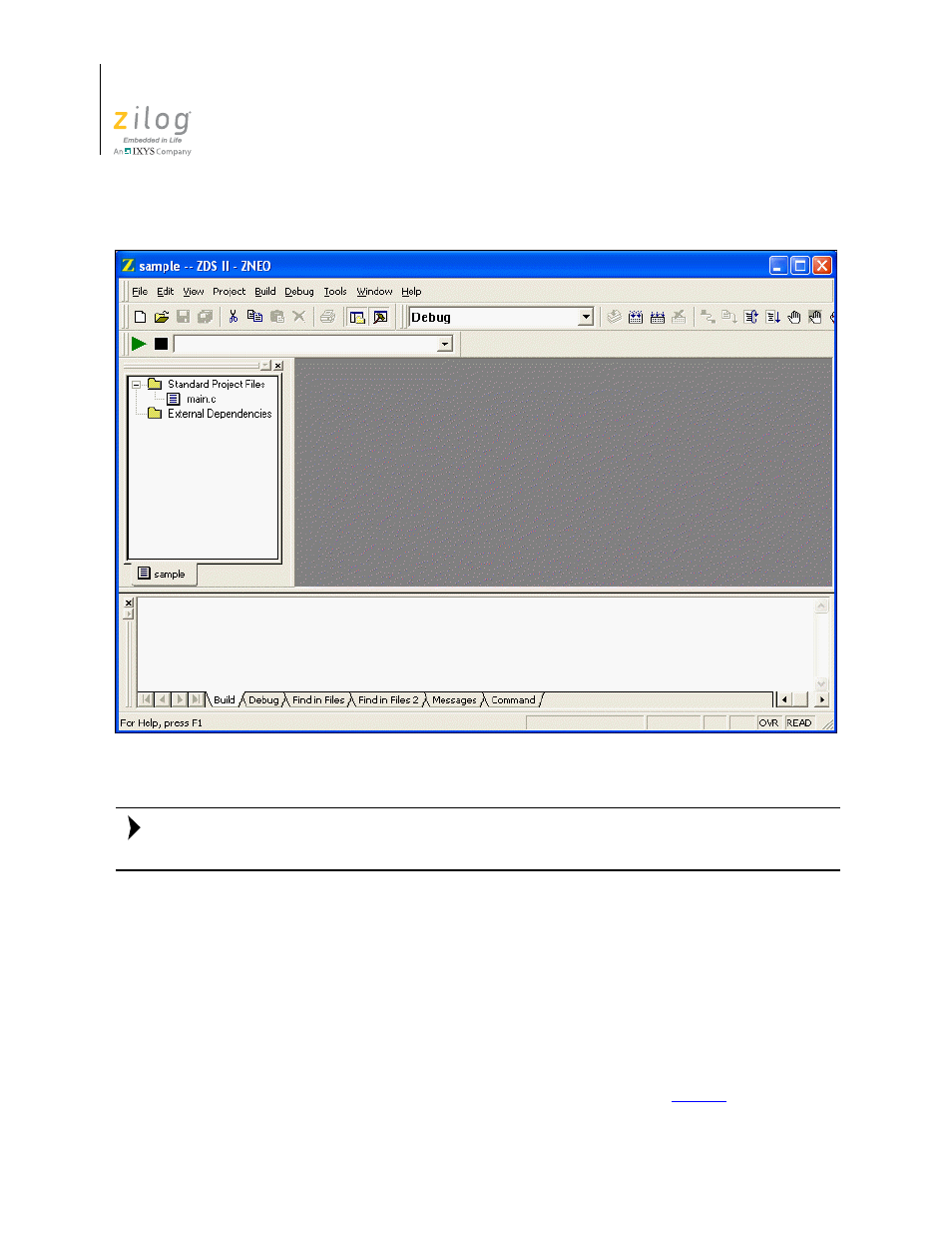 Set up the project, Figure 7, Sample project | Zilog ZUSBOPTS User Manual | Page 36 / 520