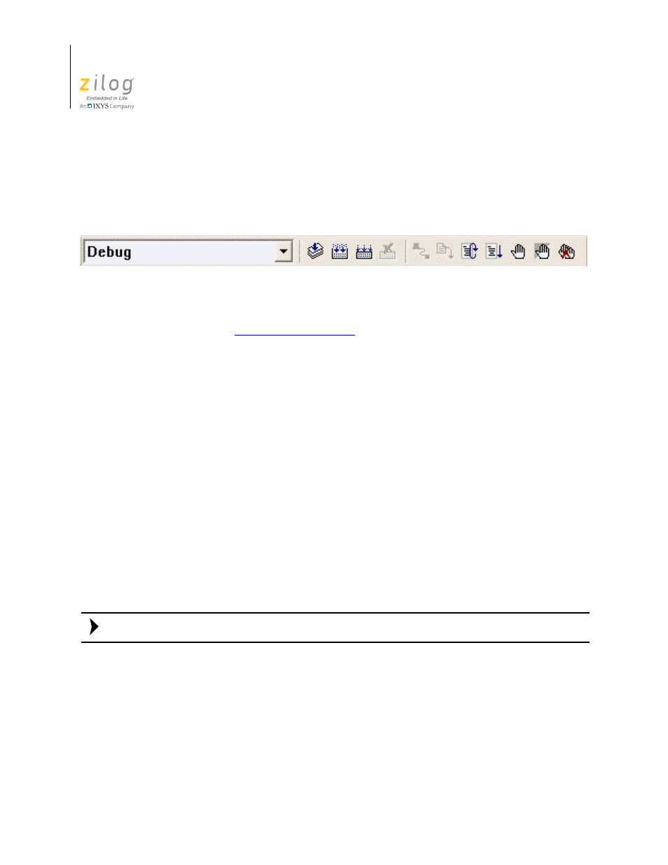 Build toolbar, Figure 16. the build toolbar | Zilog ZUSBOPTS User Manual | Page 46 / 520