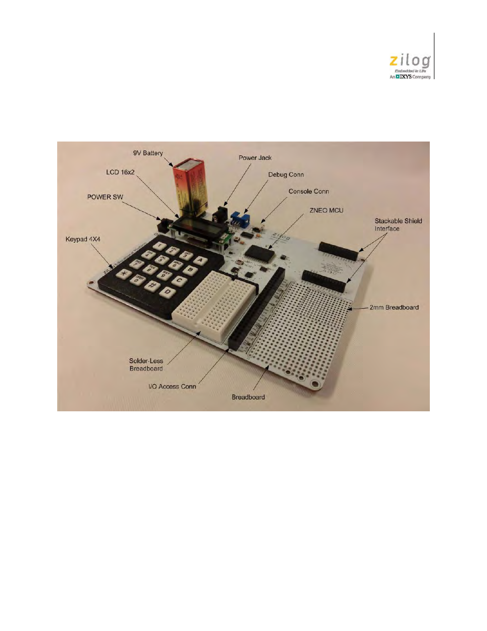 Figure 4, Elements of the zilog educational platform | Zilog ZUSBOPTS User Manual | Page 12 / 38