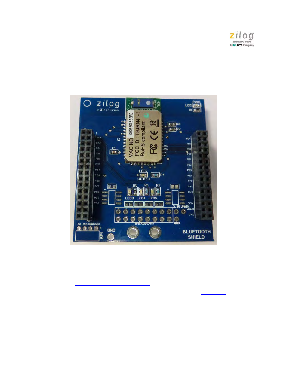 Establish a wireless connection, Figure 20. the z-pan shield | Zilog ZUSBOPTS User Manual | Page 32 / 59