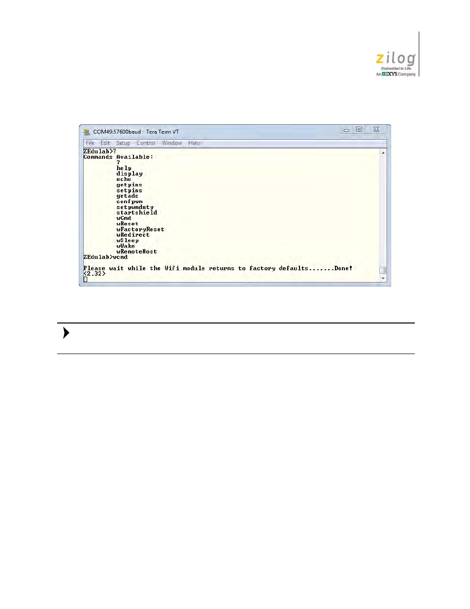 Figure 33. rn-171 command mode access, In figure 33 | Zilog ZUSBOPTS User Manual | Page 42 / 59