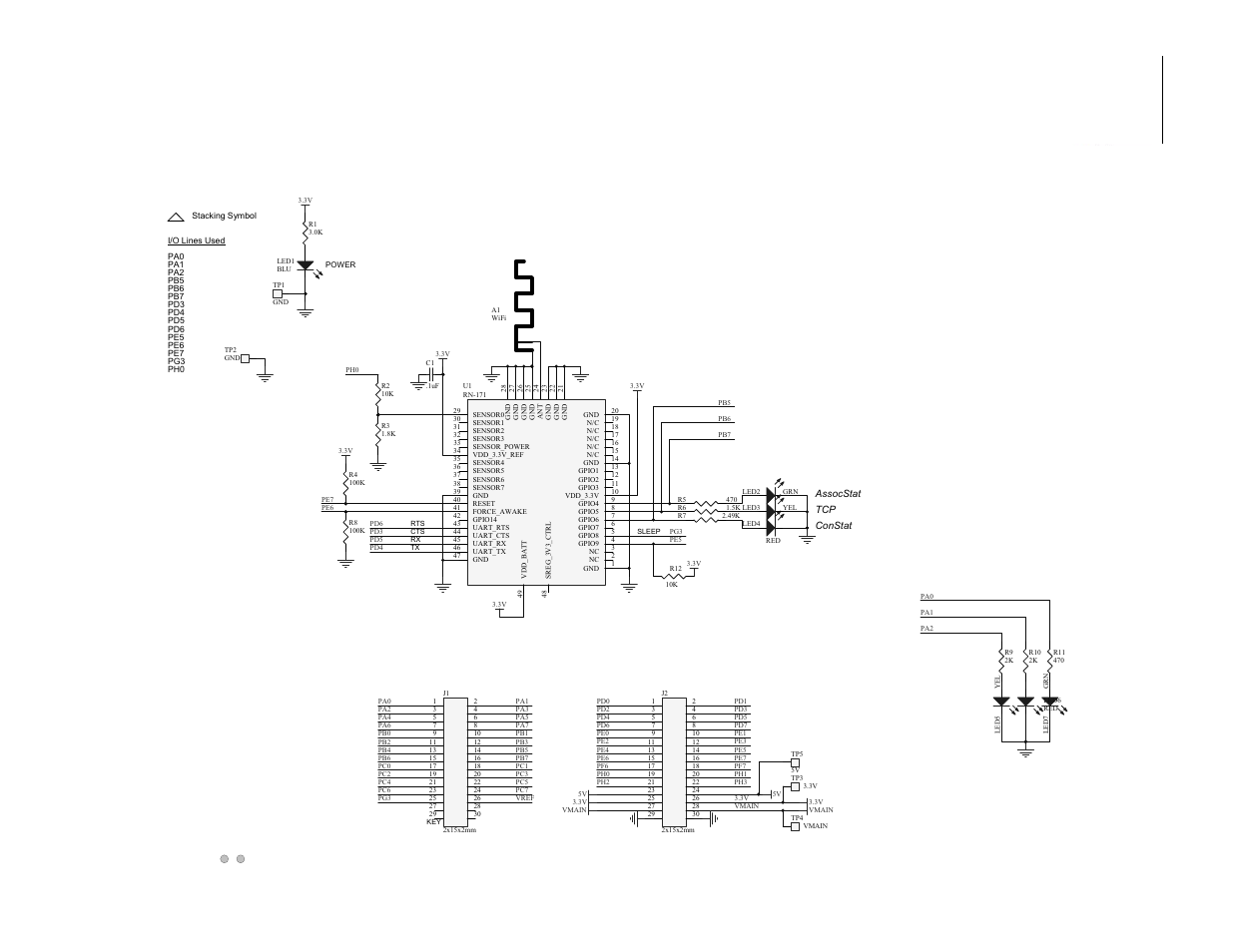 Schematic diagram of the wlan shield, Figure 44. schematic diagram of the wlan shield | Zilog ZUSBOPTS User Manual | Page 58 / 59