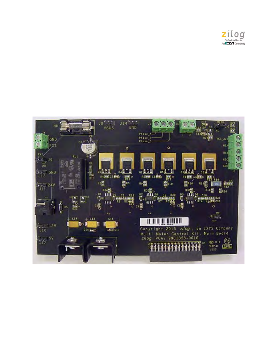 Multimotor series development board, Multimotor series development board features, Figure 9 | Zilog ZUSBOPTS User Manual | Page 25 / 41