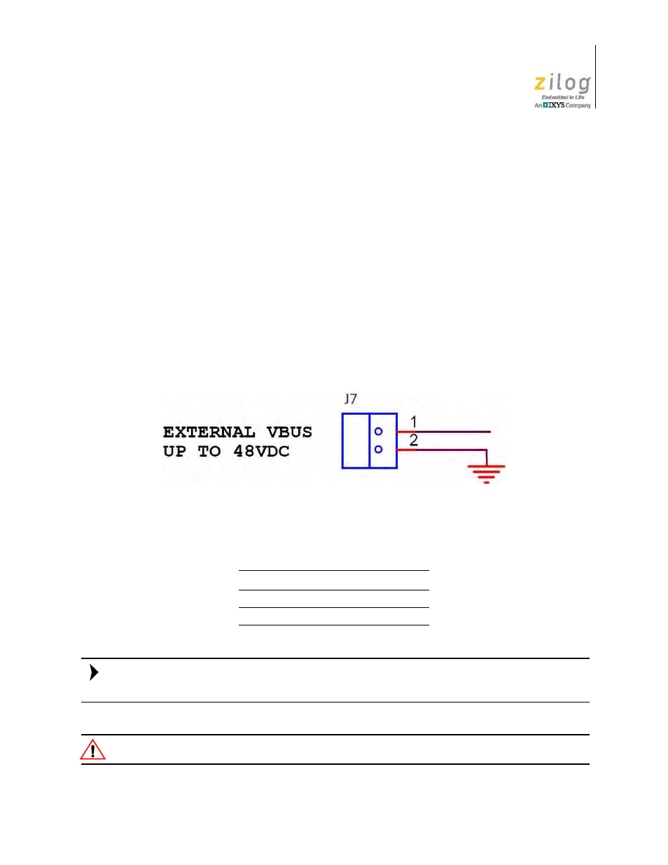 Tachometer input connector, External vbus power connector, Tachometer input connector external v | Figure 10. external power connector, External v, Power connector | Zilog ZUSBOPTS User Manual | Page 28 / 41