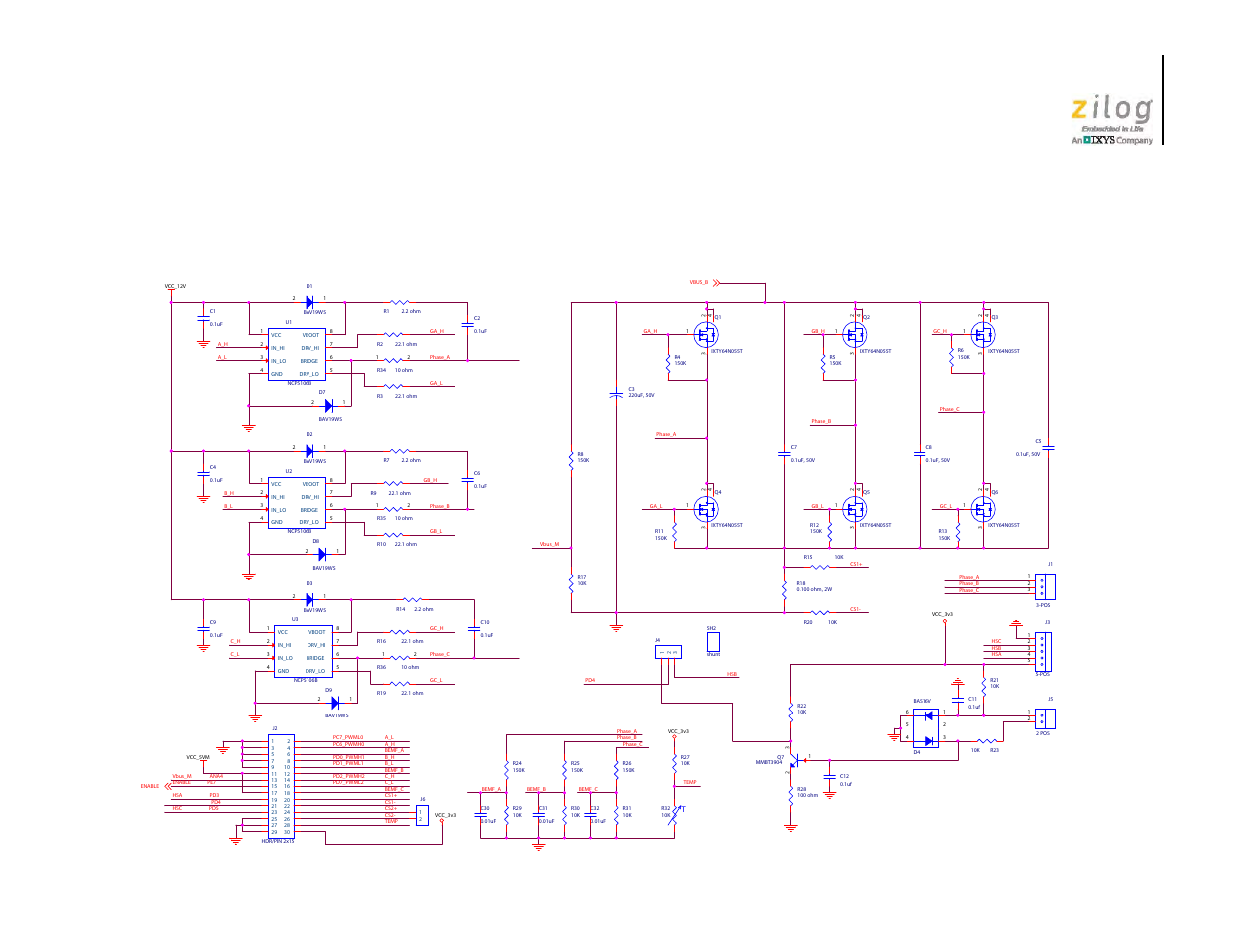 Appendix a. schematic diagrams | Zilog ZUSBOPTS User Manual | Page 33 / 41
