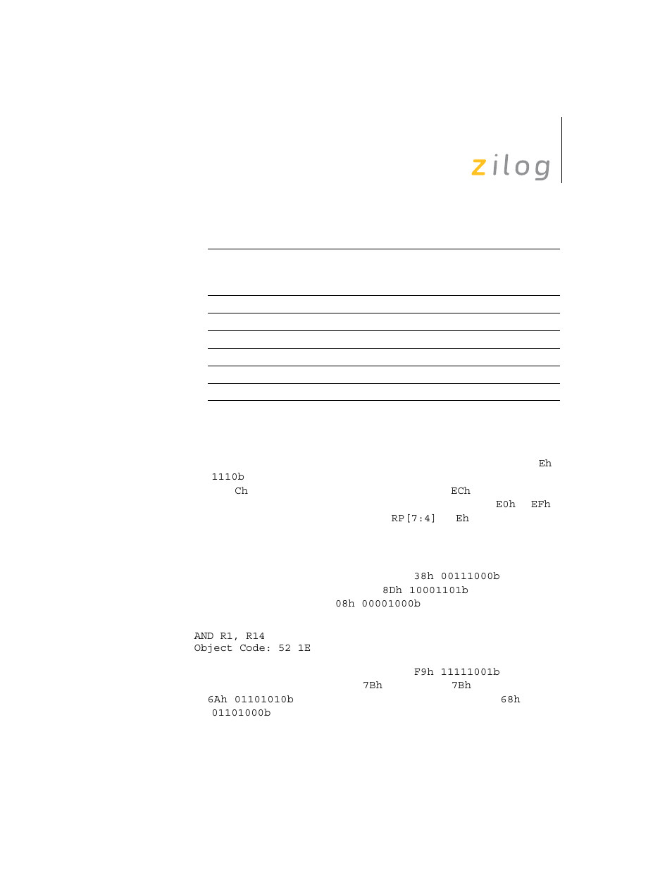 Zilog Z8F0130 User Manual | Page 102 / 314