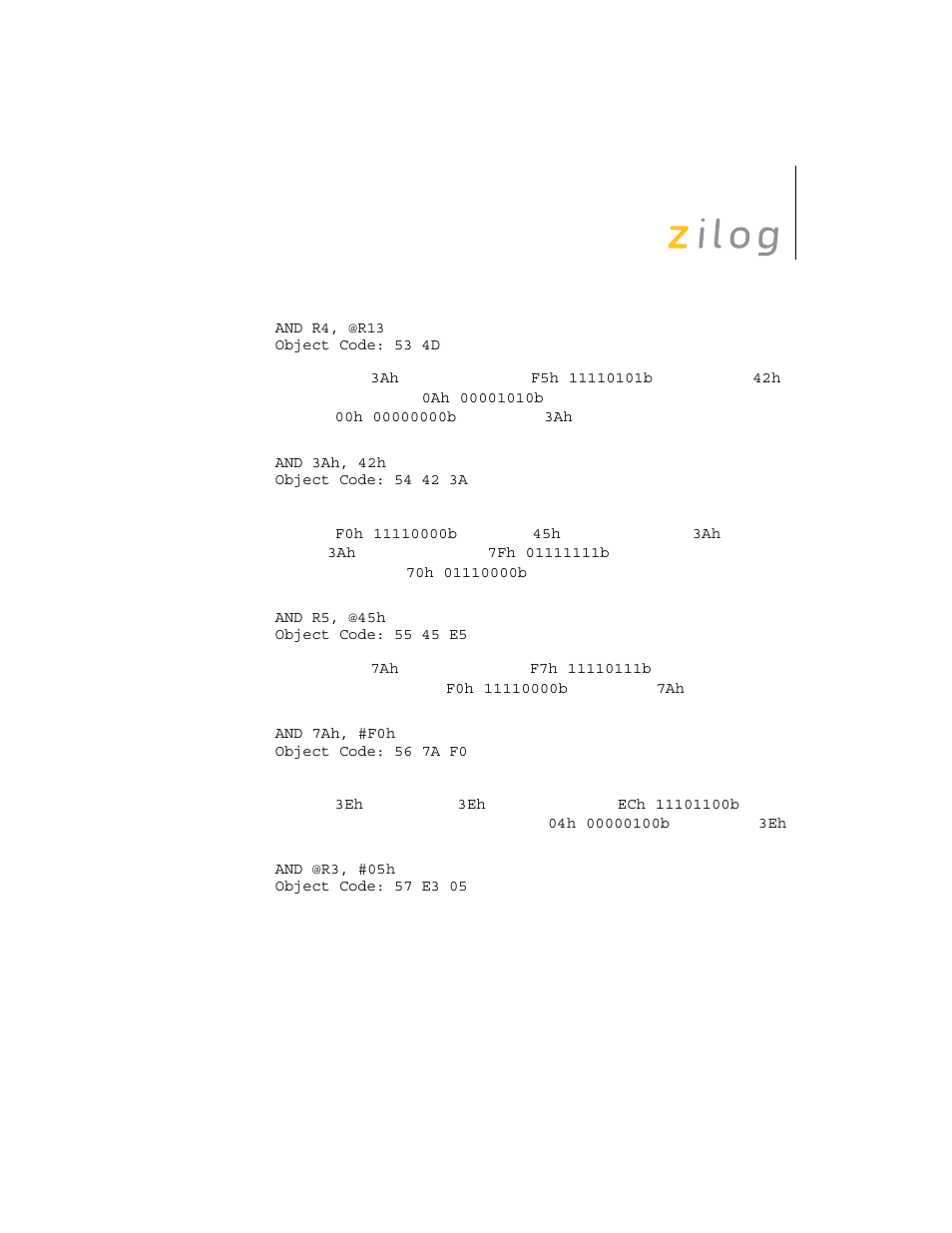 Zilog Z8F0130 User Manual | Page 103 / 314