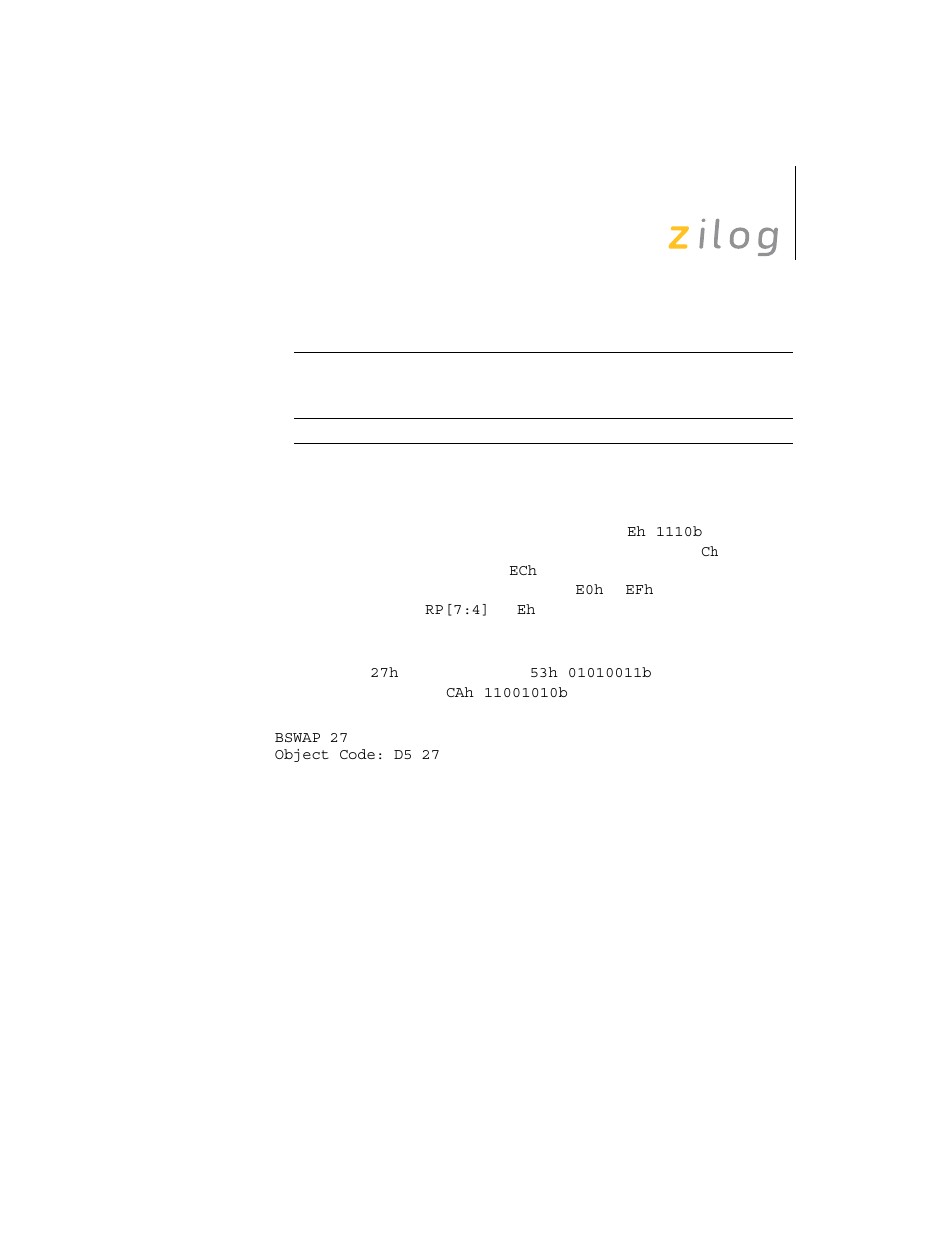 Zilog Z8F0130 User Manual | Page 116 / 314