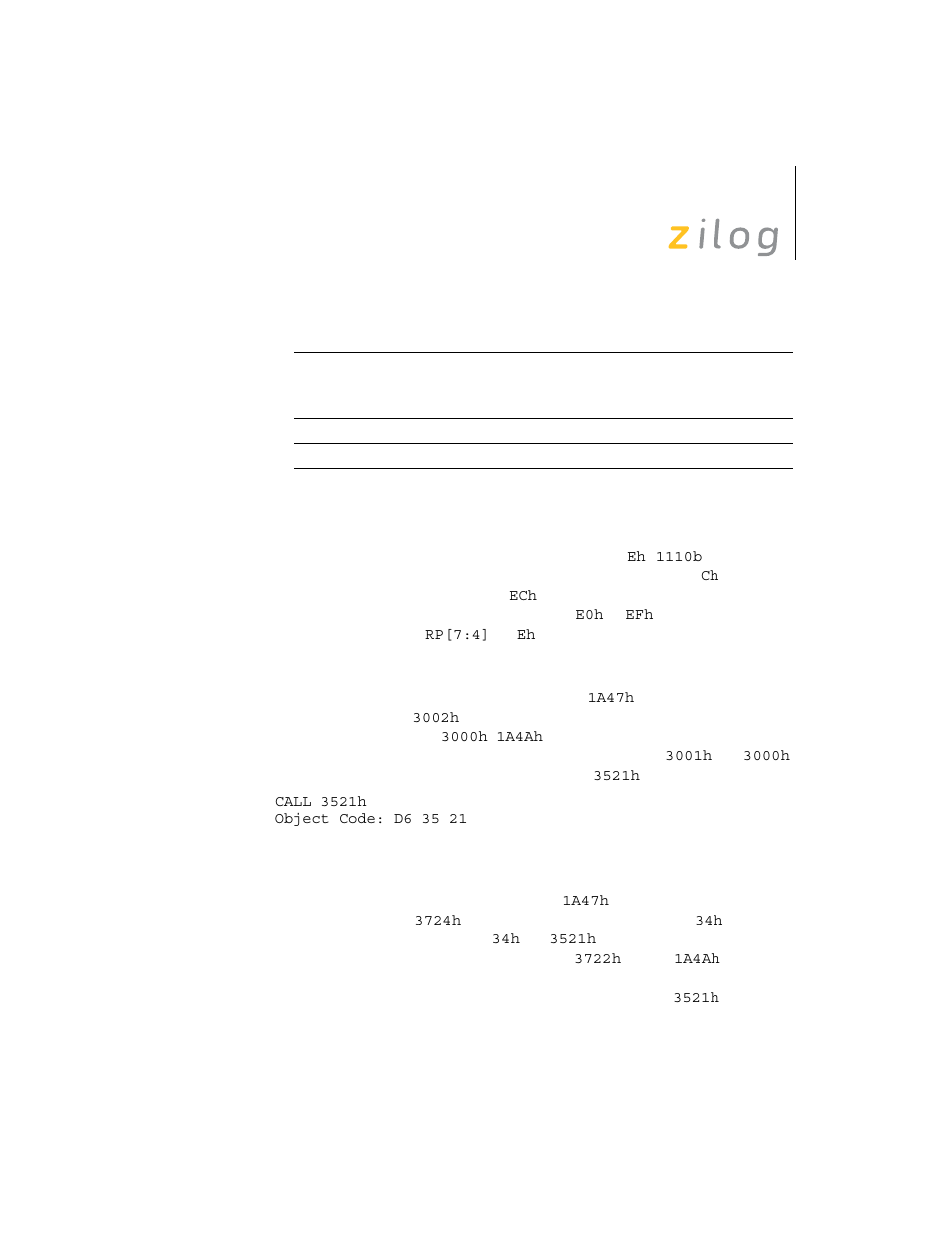 Zilog Z8F0130 User Manual | Page 128 / 314