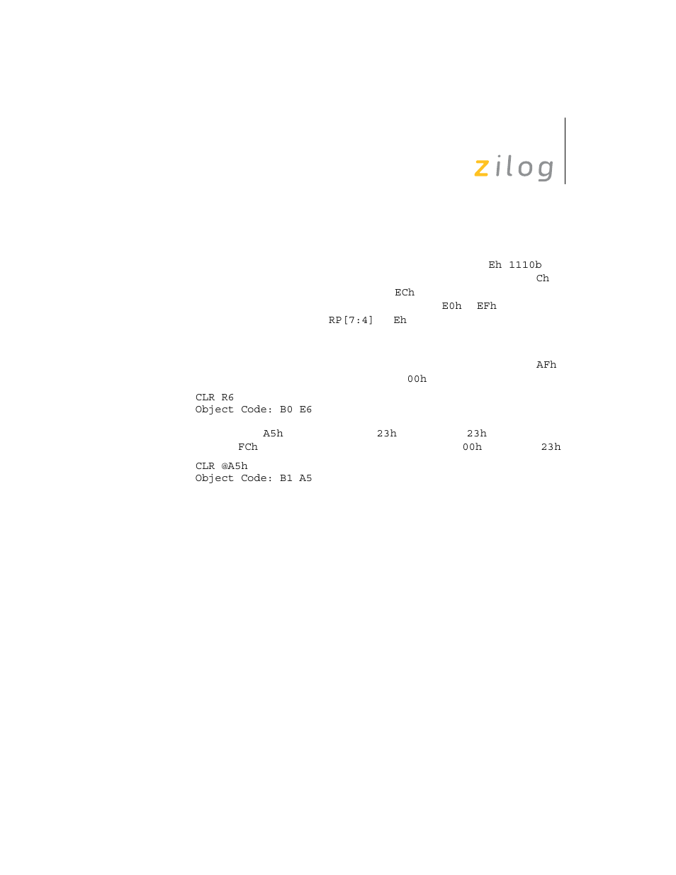 Zilog Z8F0130 User Manual | Page 133 / 314