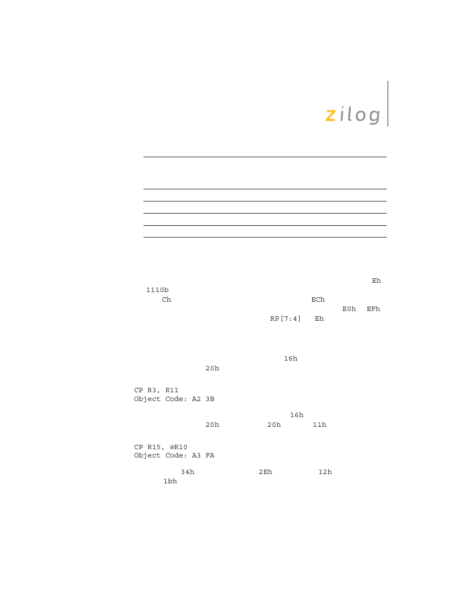 Zilog Z8F0130 User Manual | Page 137 / 314