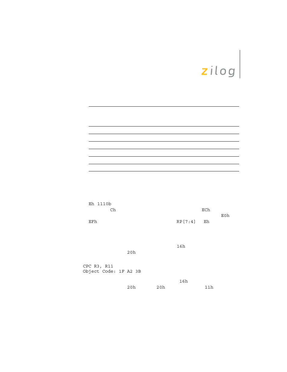 Zilog Z8F0130 User Manual | Page 140 / 314