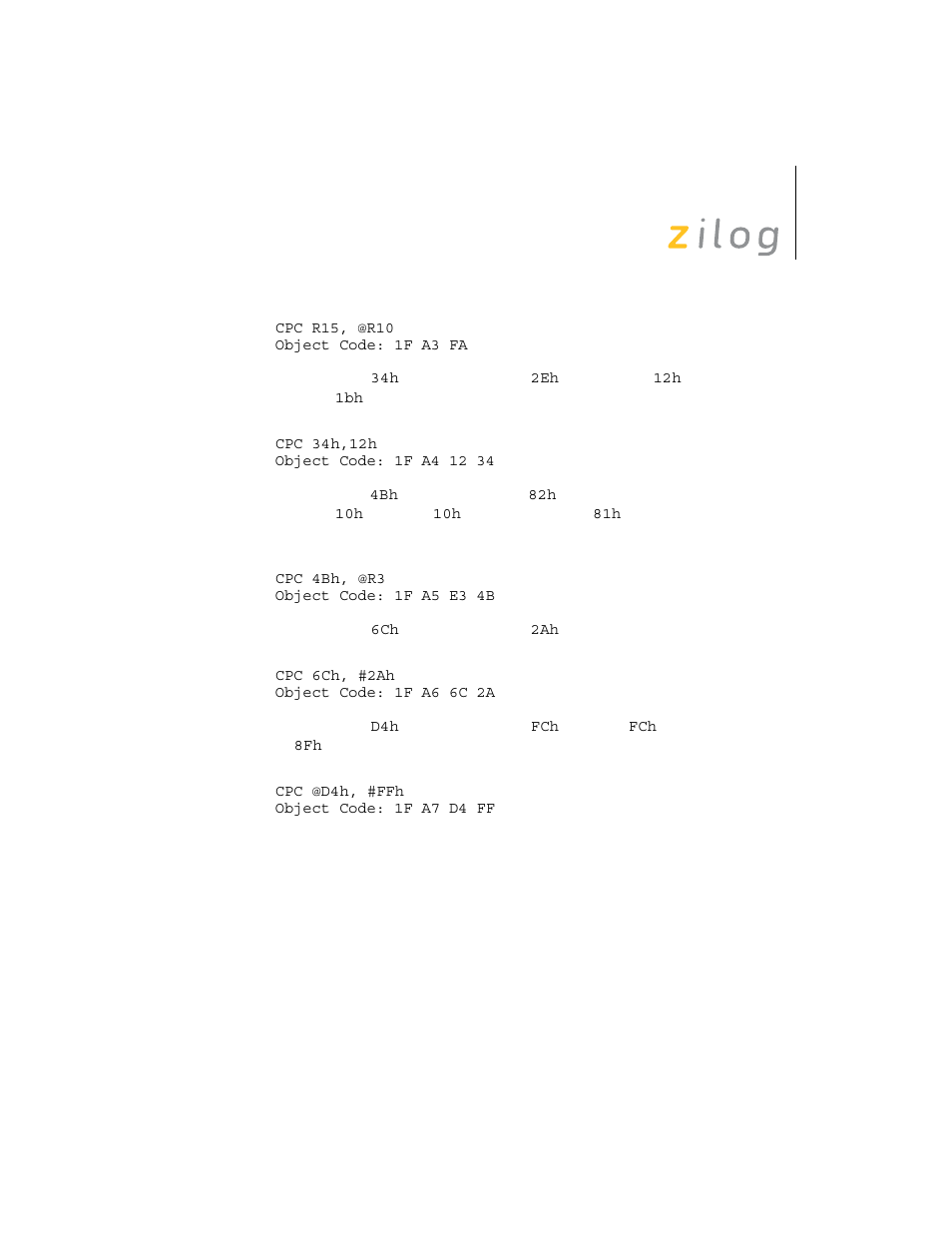 Zilog Z8F0130 User Manual | Page 141 / 314