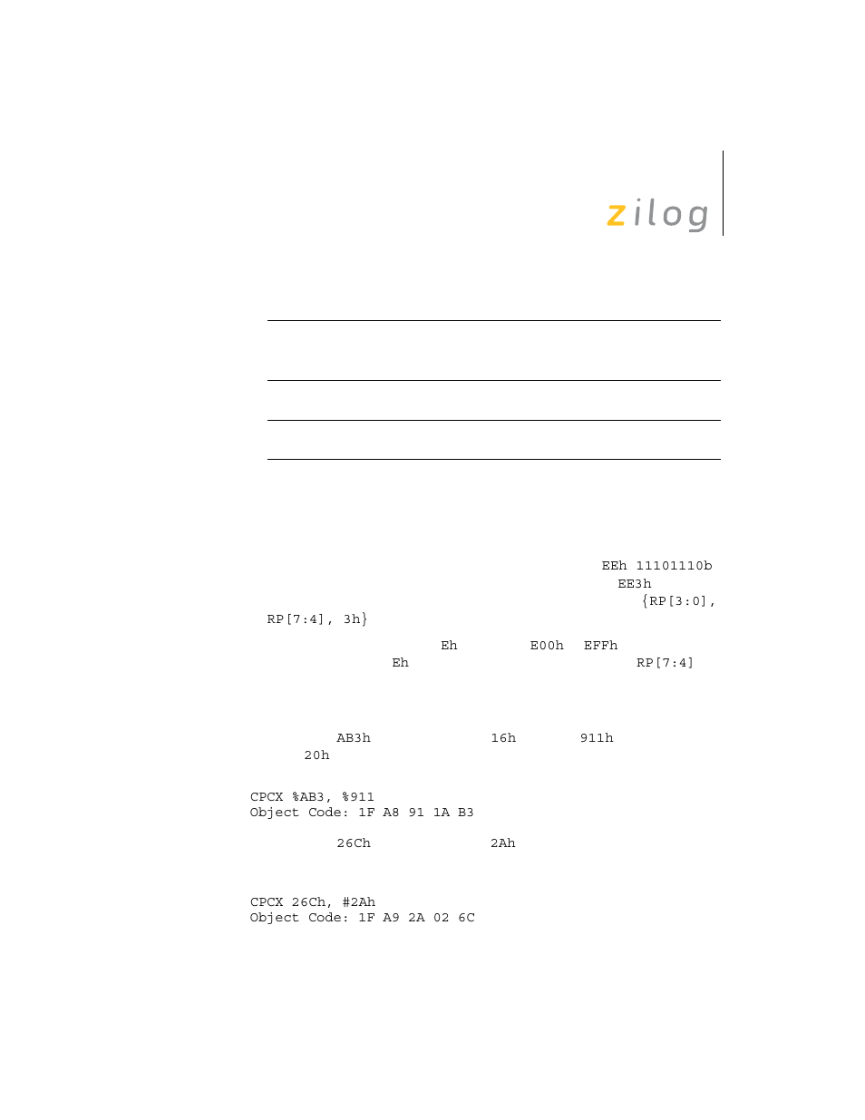 Zilog Z8F0130 User Manual | Page 143 / 314