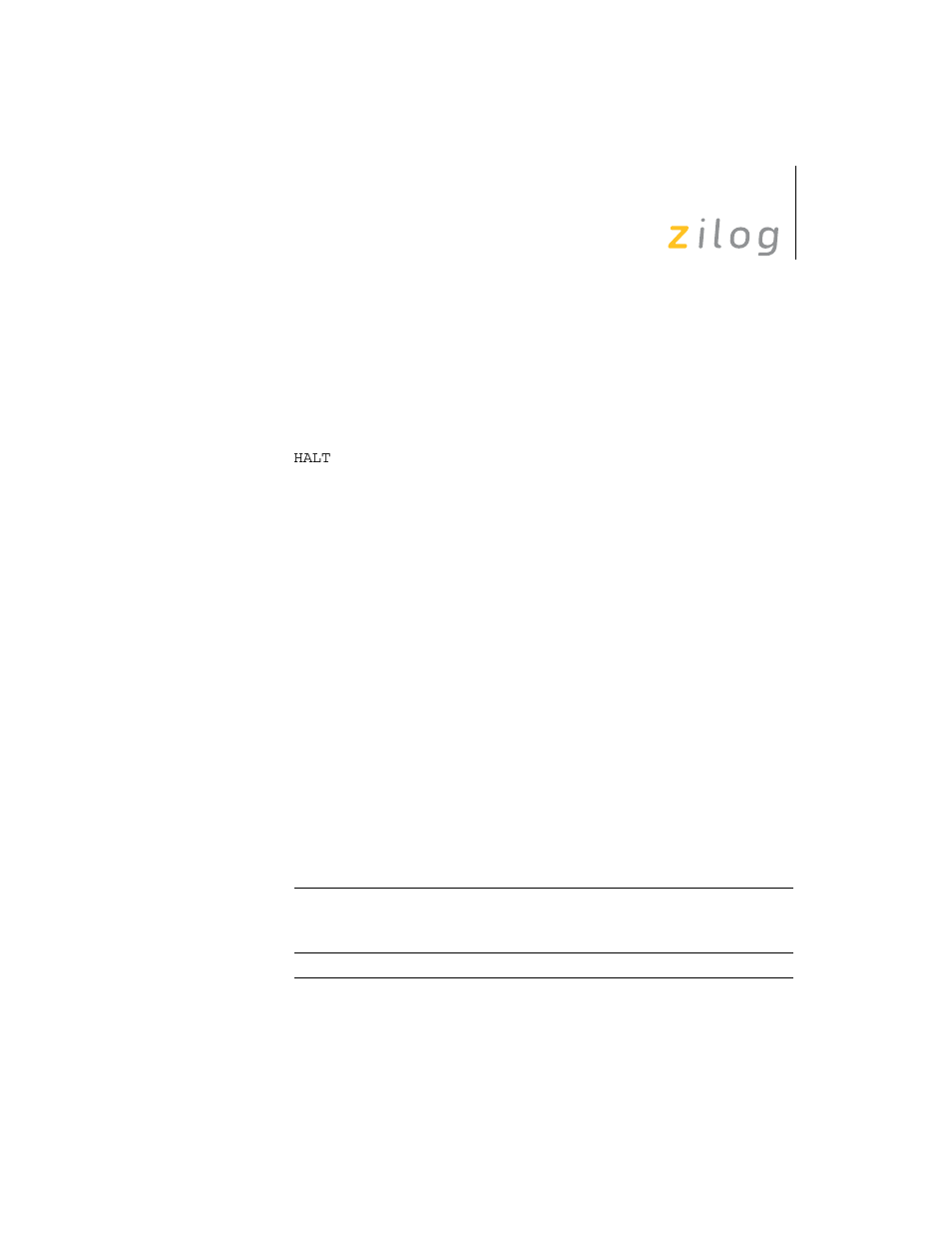 Halt | Zilog Z8F0130 User Manual | Page 161 / 314
