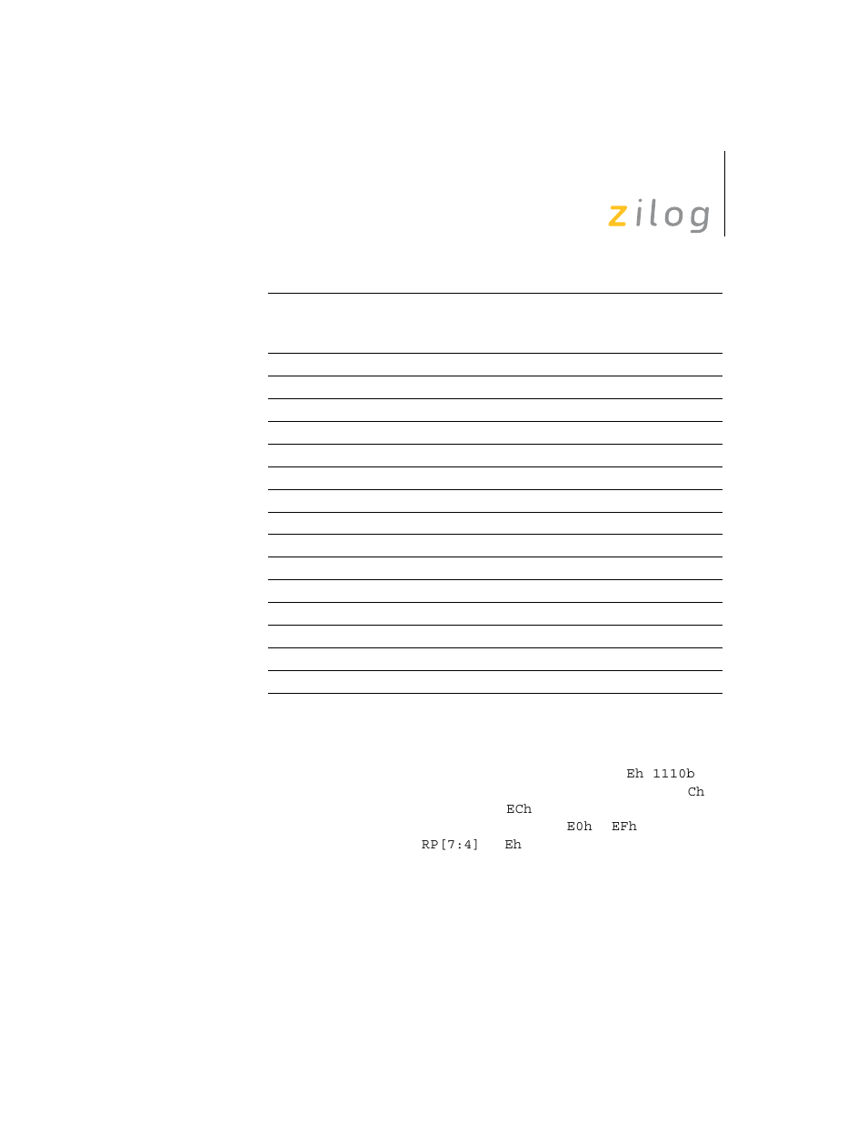 Zilog Z8F0130 User Manual | Page 164 / 314
