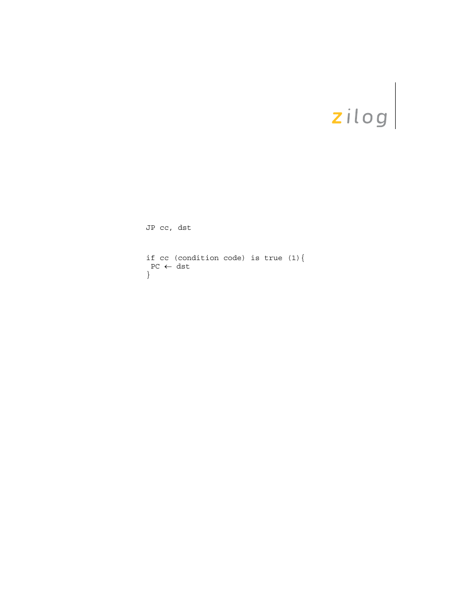 Jp cc | Zilog Z8F0130 User Manual | Page 172 / 314