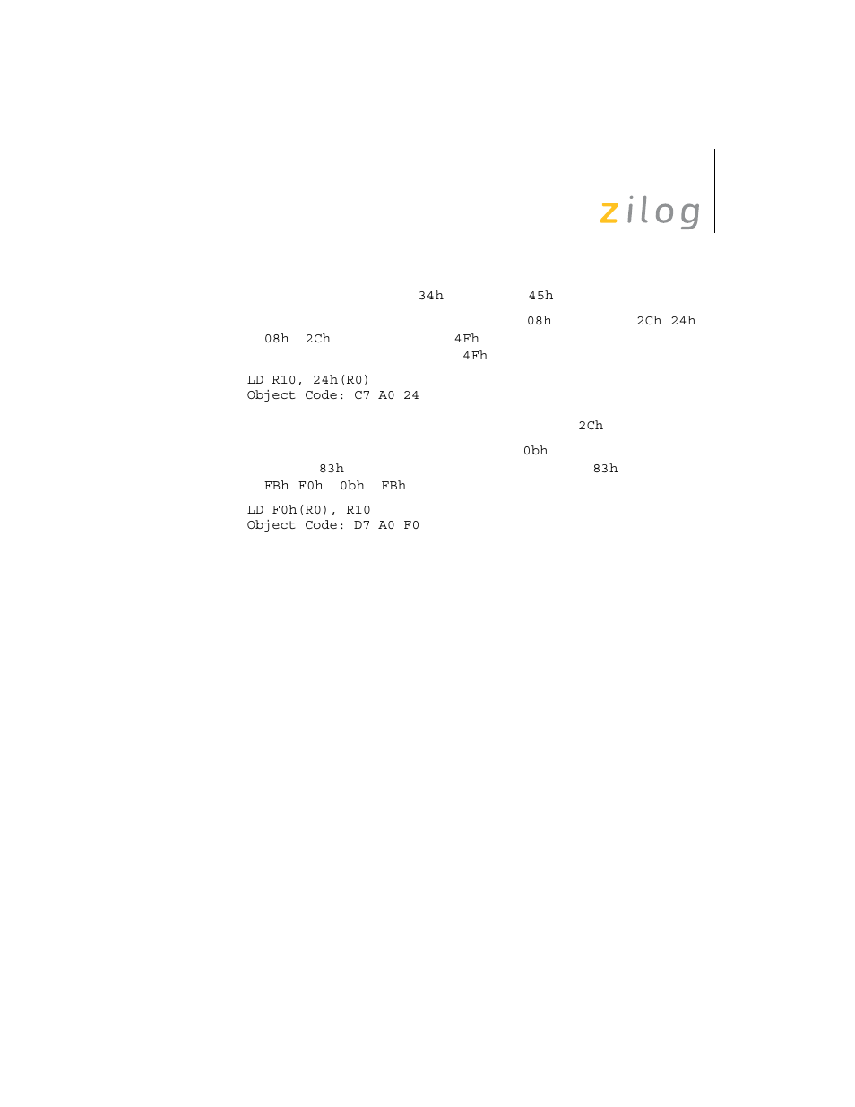 Zilog Z8F0130 User Manual | Page 183 / 314