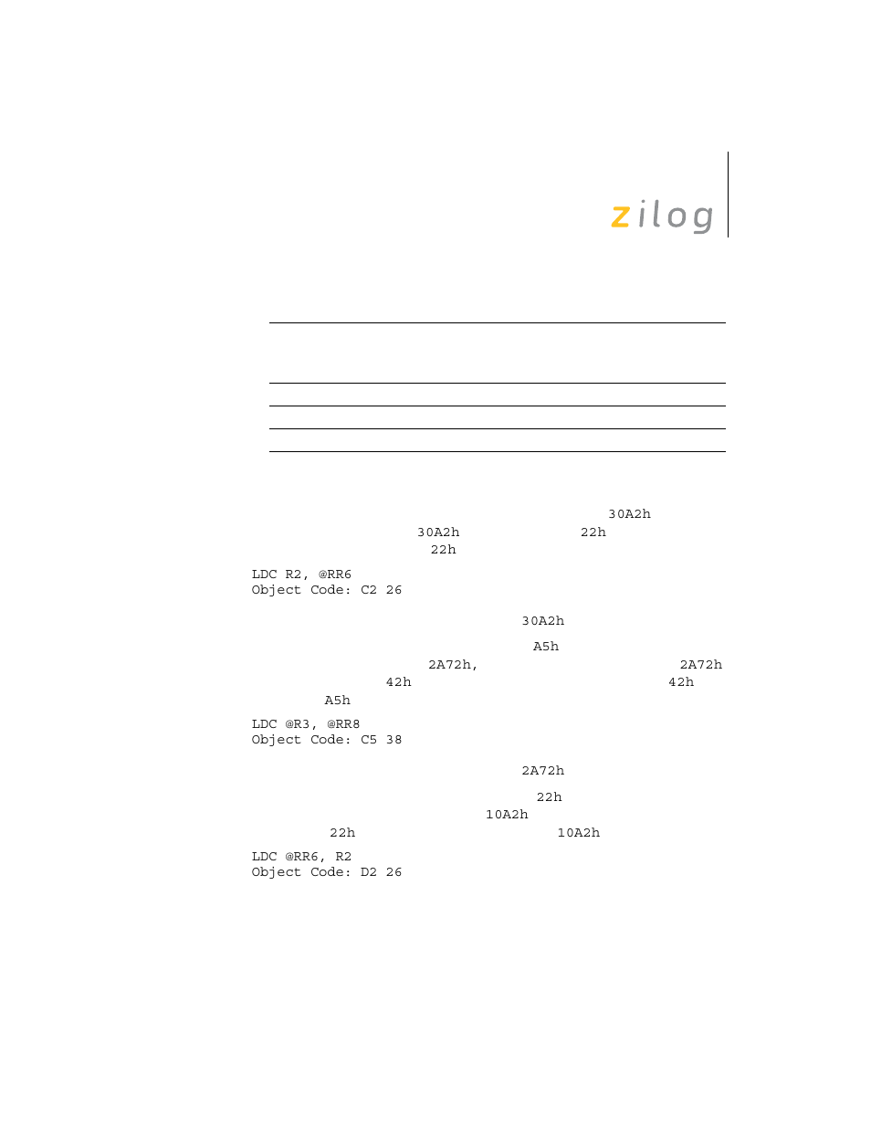 Zilog Z8F0130 User Manual | Page 185 / 314