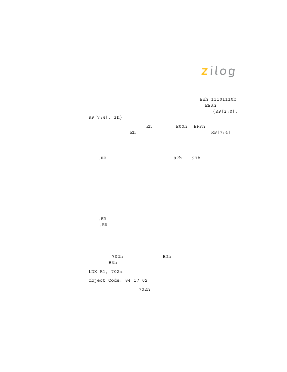 Zilog Z8F0130 User Manual | Page 198 / 314