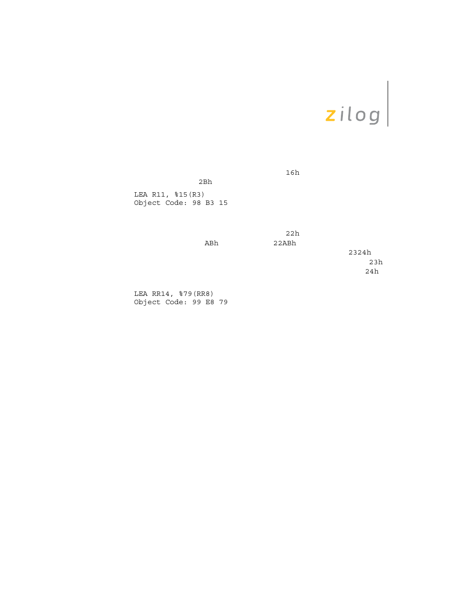 Zilog Z8F0130 User Manual | Page 203 / 314