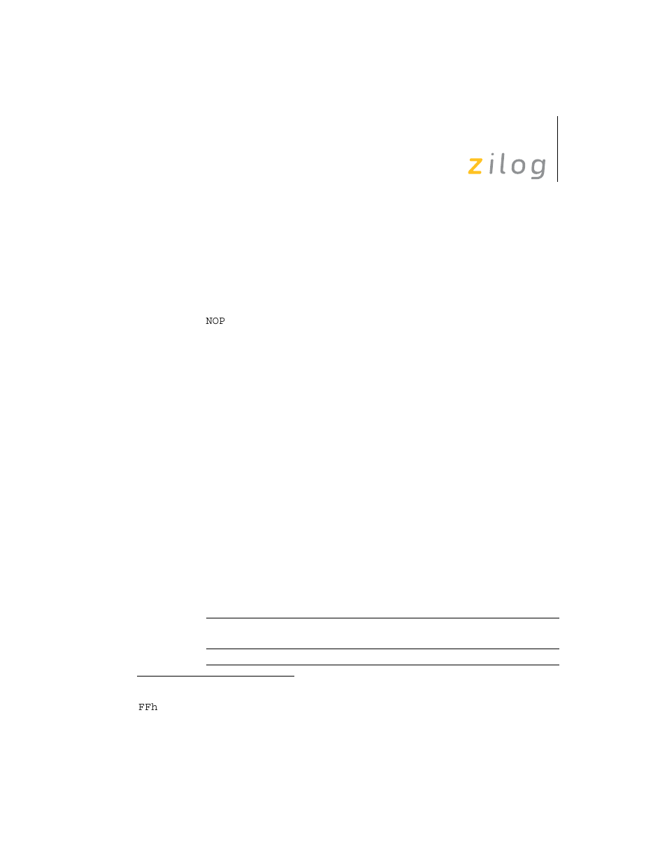 Zilog Z8F0130 User Manual | Page 206 / 314