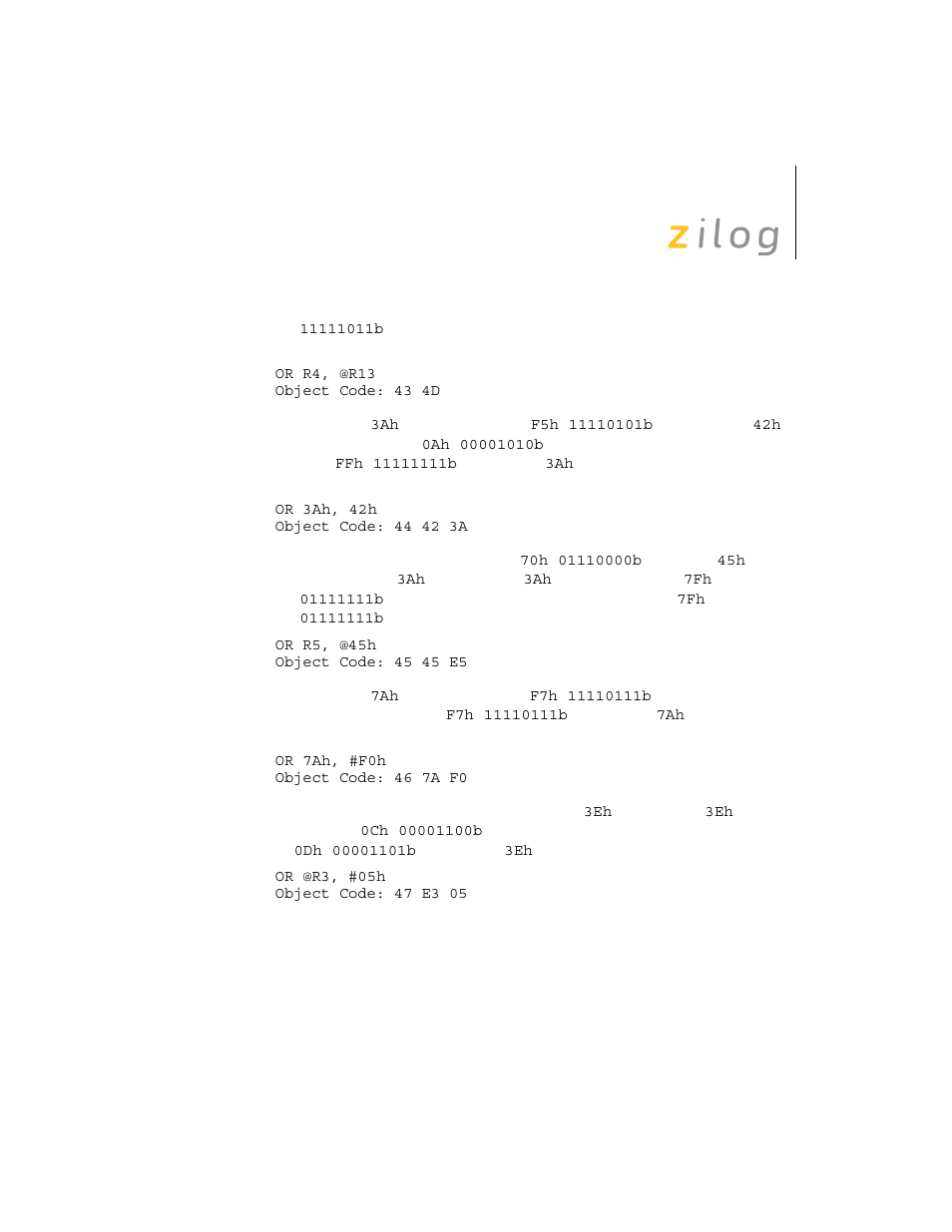 Zilog Z8F0130 User Manual | Page 209 / 314
