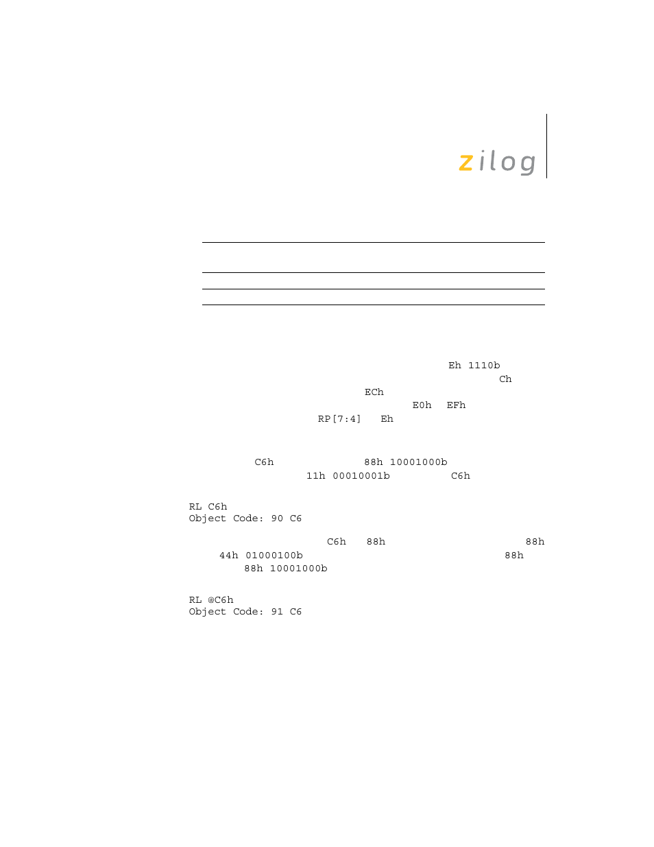 Zilog Z8F0130 User Manual | Page 225 / 314