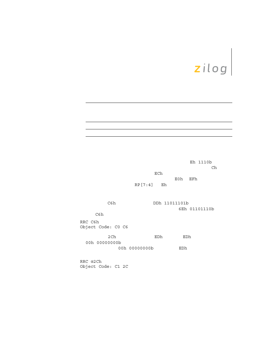 Zilog Z8F0130 User Manual | Page 231 / 314