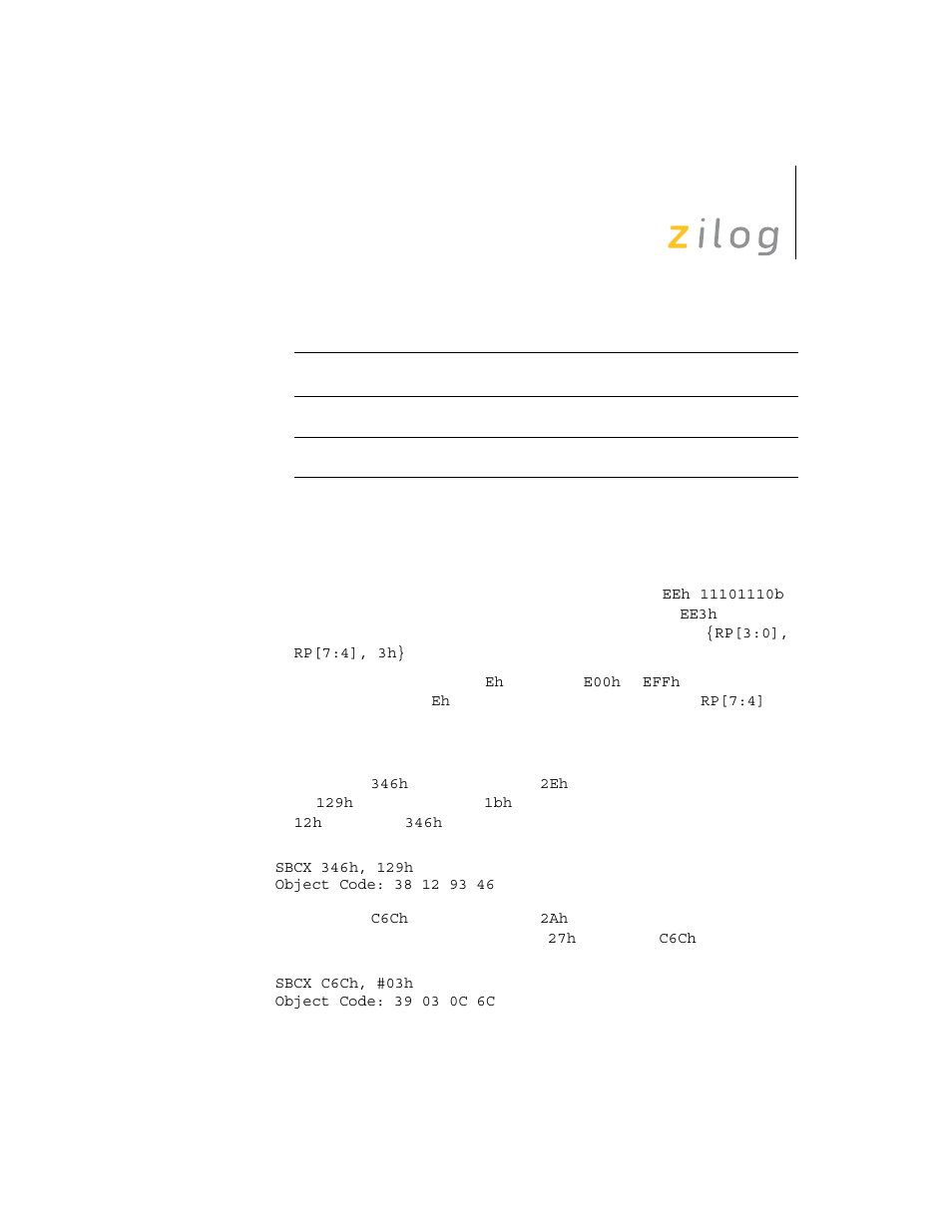 Zilog Z8F0130 User Manual | Page 236 / 314