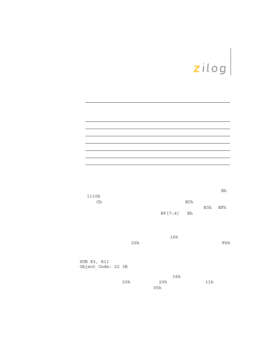 Zilog Z8F0130 User Manual | Page 248 / 314