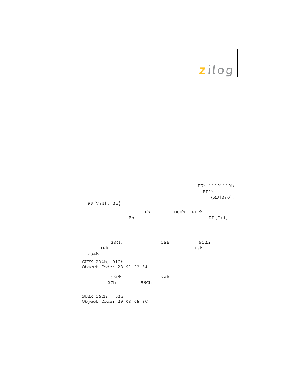 Zilog Z8F0130 User Manual | Page 251 / 314