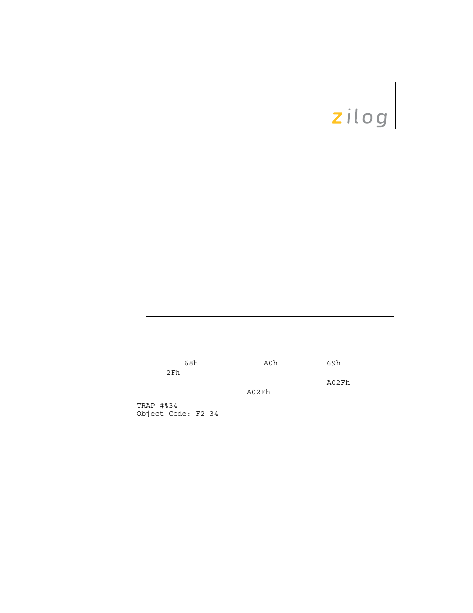 Zilog Z8F0130 User Manual | Page 265 / 314