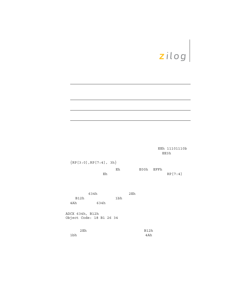 Zilog Z8F0130 User Manual | Page 93 / 314