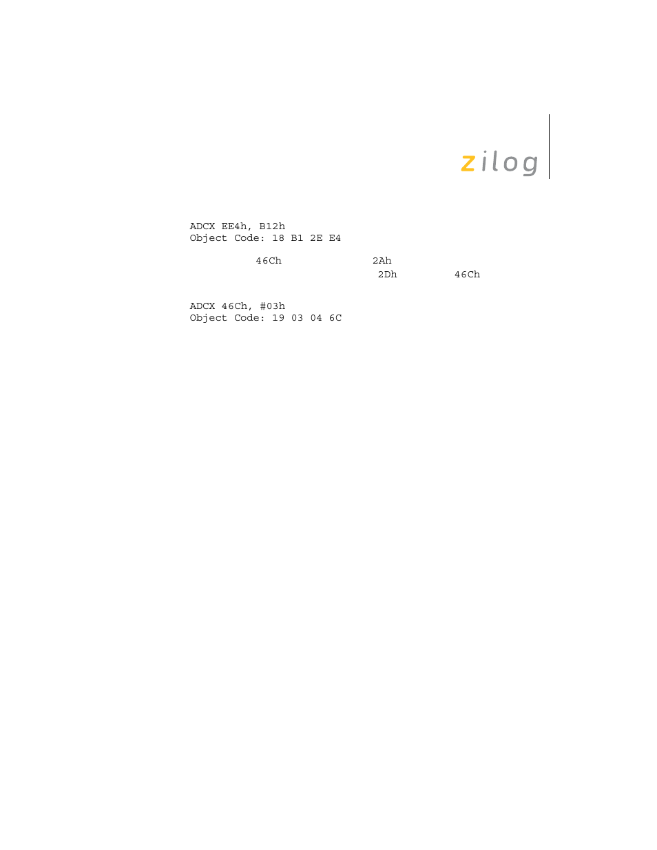 Zilog Z8F0130 User Manual | Page 94 / 314