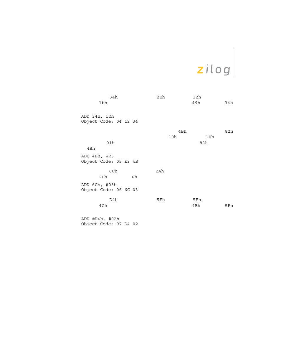 Zilog Z8F0130 User Manual | Page 97 / 314
