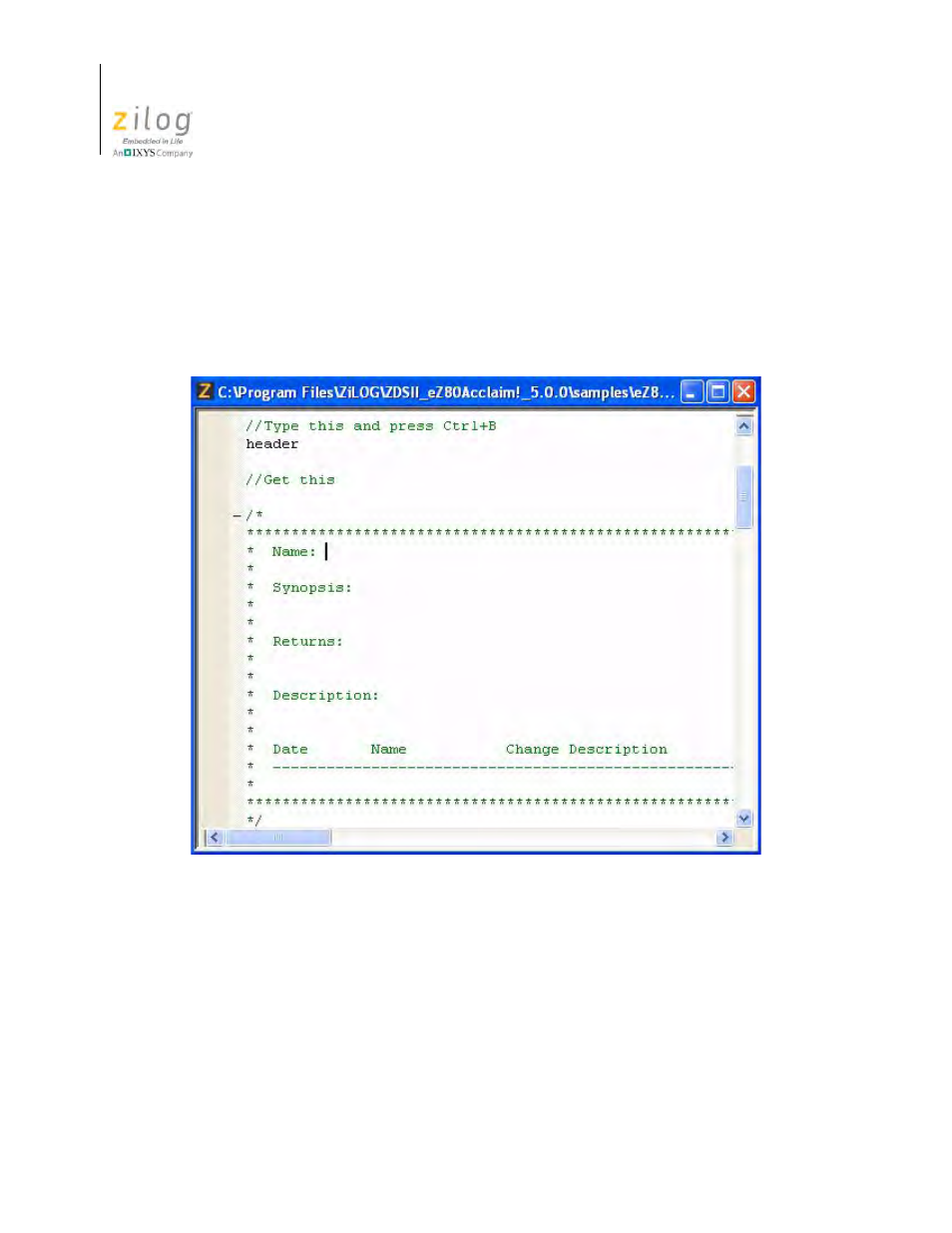 Figure 106. abbreviation example 1 | Zilog Z8F0130 User Manual | Page 186 / 582
