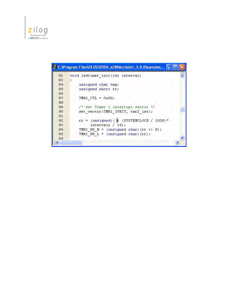 Matching preprocessor conditional macros, Figure 124. highlighting matching parentheses | Zilog Z8F0130 User Manual | Page 204 / 582