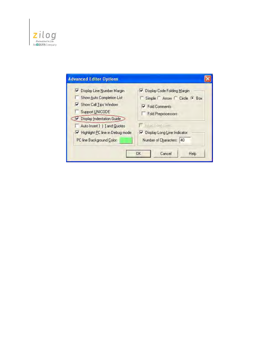 Zoom in/out, Bookmarks, Zoom in/out bookmarks | Zilog Z8F0130 User Manual | Page 208 / 582