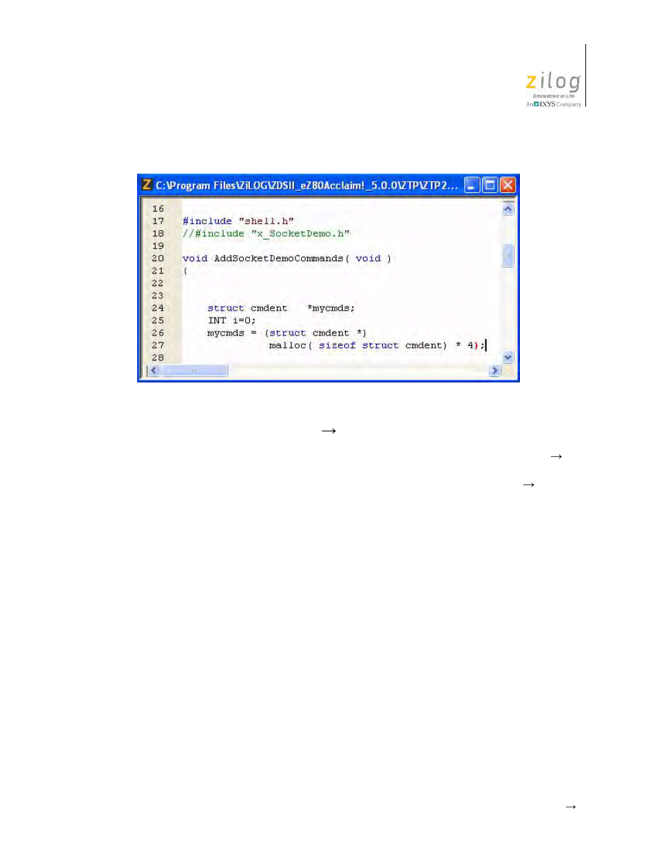 Auto conversion of “.” to, Figure 135. mismatched parenthesis highlighting | Zilog Z8F0130 User Manual | Page 215 / 582