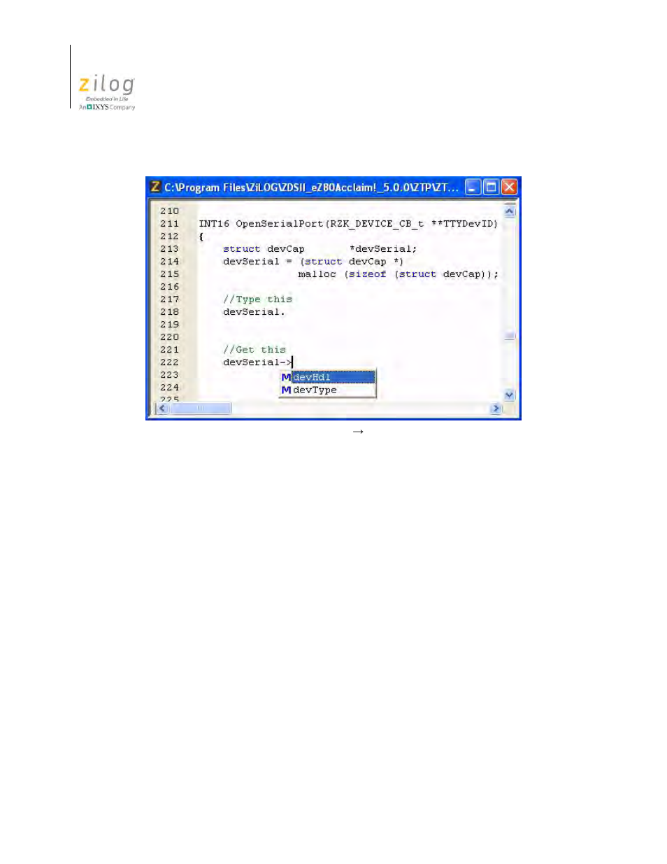 Figure 136. convert . to → automatically | Zilog Z8F0130 User Manual | Page 216 / 582