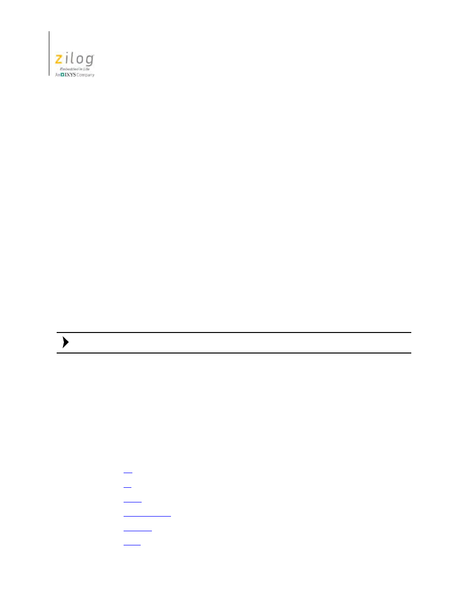 Zilog functions | Zilog Z8F0130 User Manual | Page 252 / 582