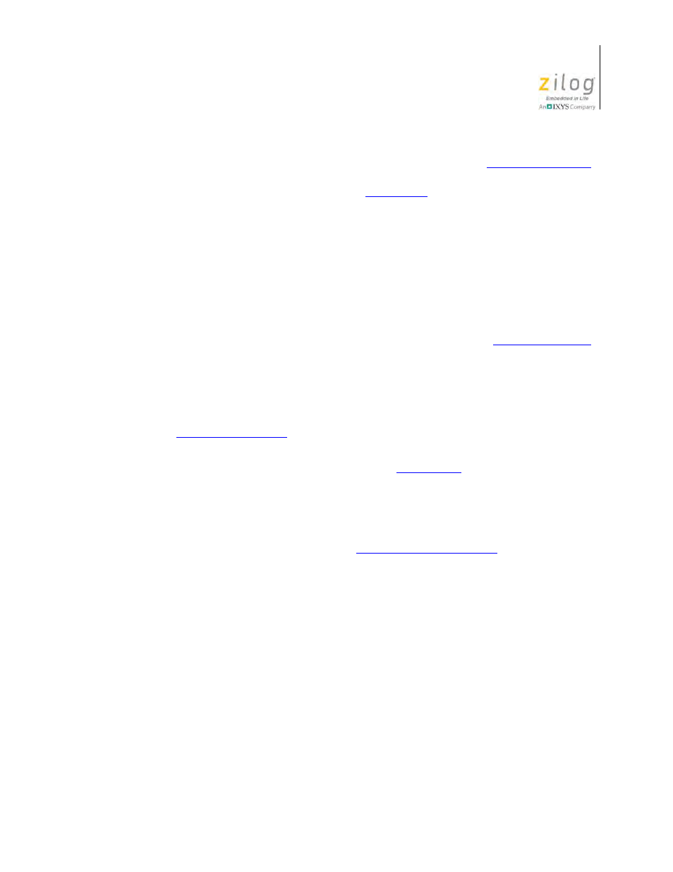 Zilog Z8F0130 User Manual | Page 277 / 582