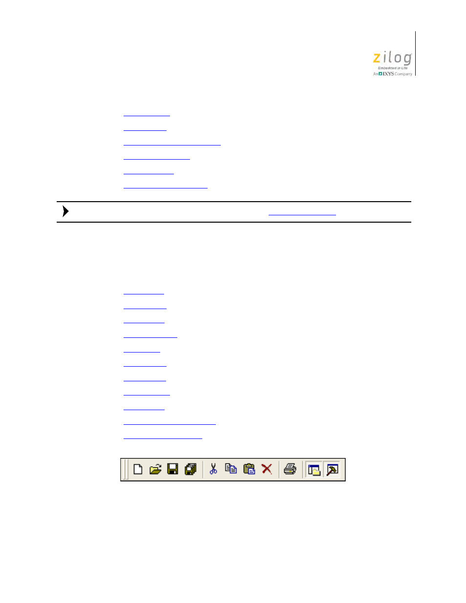 File toolbar, Figure 16. file toolbar | Zilog Z8F0130 User Manual | Page 49 / 582