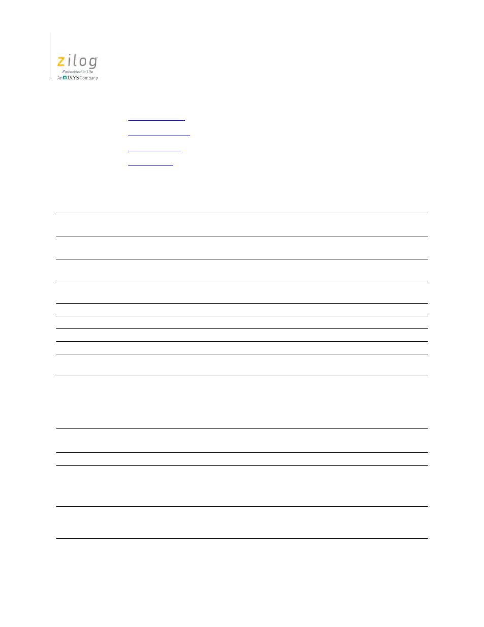 Table 28, Assembler options, Table 29 | Compiler options | Zilog Z8F0130 User Manual | Page 532 / 582
