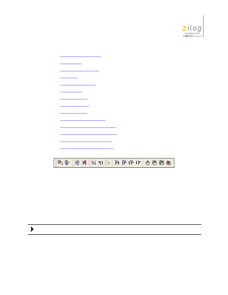 Figure 21. the debug toolbar, Download code button | Zilog Z8F0130 User Manual | Page 57 / 582