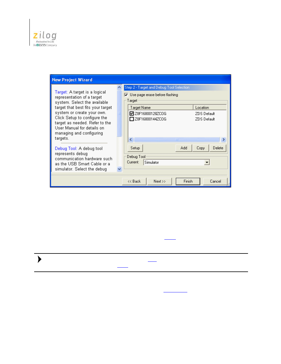 To step 12 | Zilog Z8F0130 User Manual | Page 76 / 582
