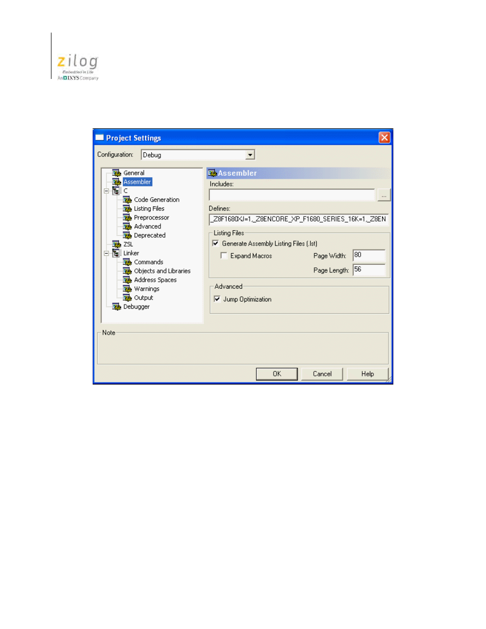 Zilog Z8F0130 User Manual | Page 96 / 582